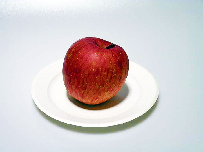 赤い果物りんごの拡大写真