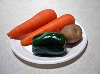 野菜（ニンジンとジャガイモとピーマン）その３